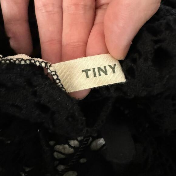 Anthropologie Tiny Crochet Lace Open Knit Top Coquette Bohemian Whimsygoth M - Picture 7 of 9